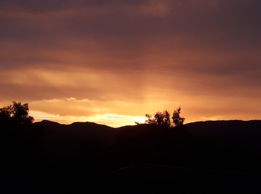 Fantastic sunset from Gorse Hill Caravan & Lodge Park
